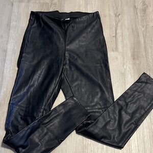Divided Black Faux Leather Pants